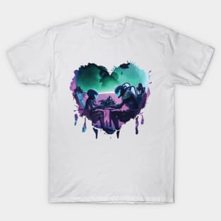Alien Couple Dating At The Beautiful Space T-Shirt